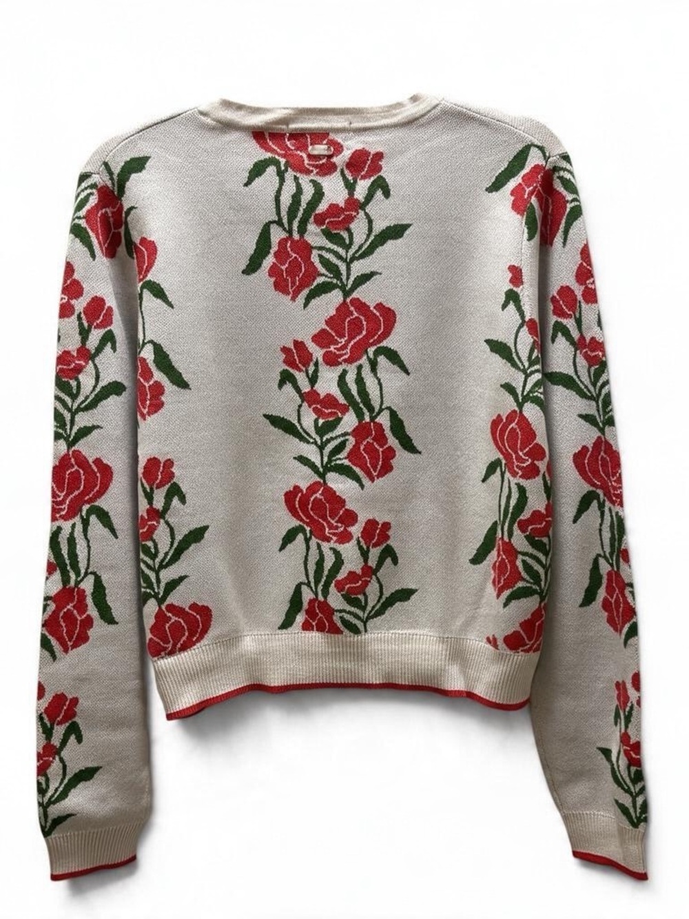 Scotch & Soda Poinsettia Crewneck 100% Cotton Cardigan Sweater Size Med-NWT - Picture 7 of 16